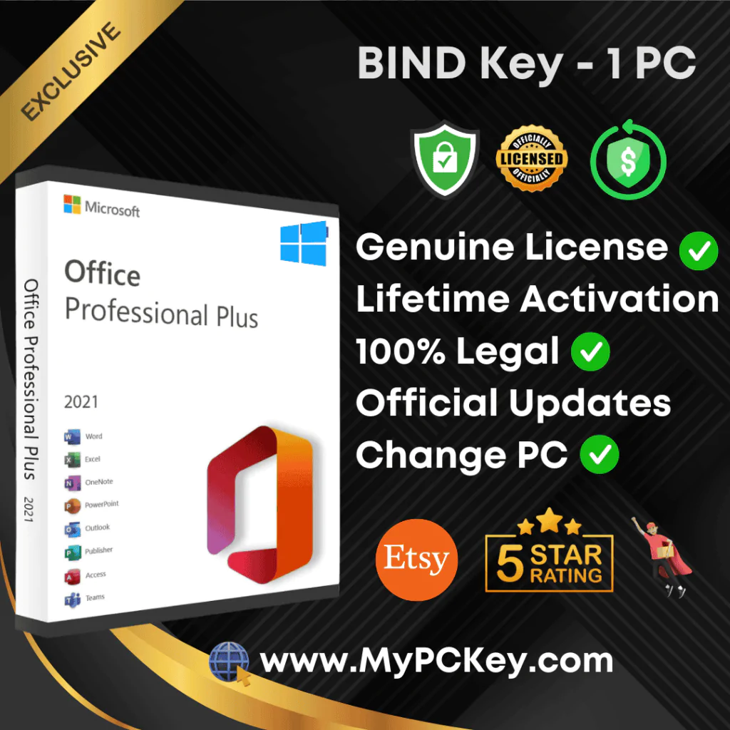Buy Microsoft Office 2021 Professional Plus BIND Key at cheap price