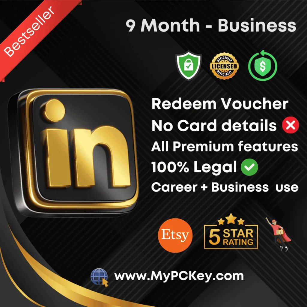 Buy LinkedIn Premium 9 month Business Premium Voucher Redeem at cheap price
