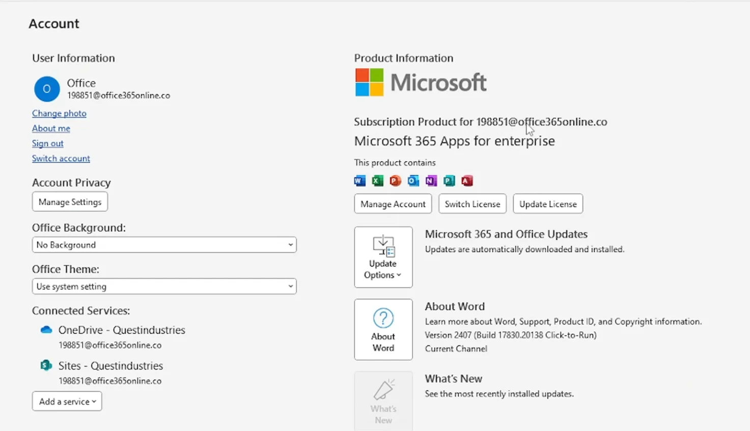 office 365 professional plus license