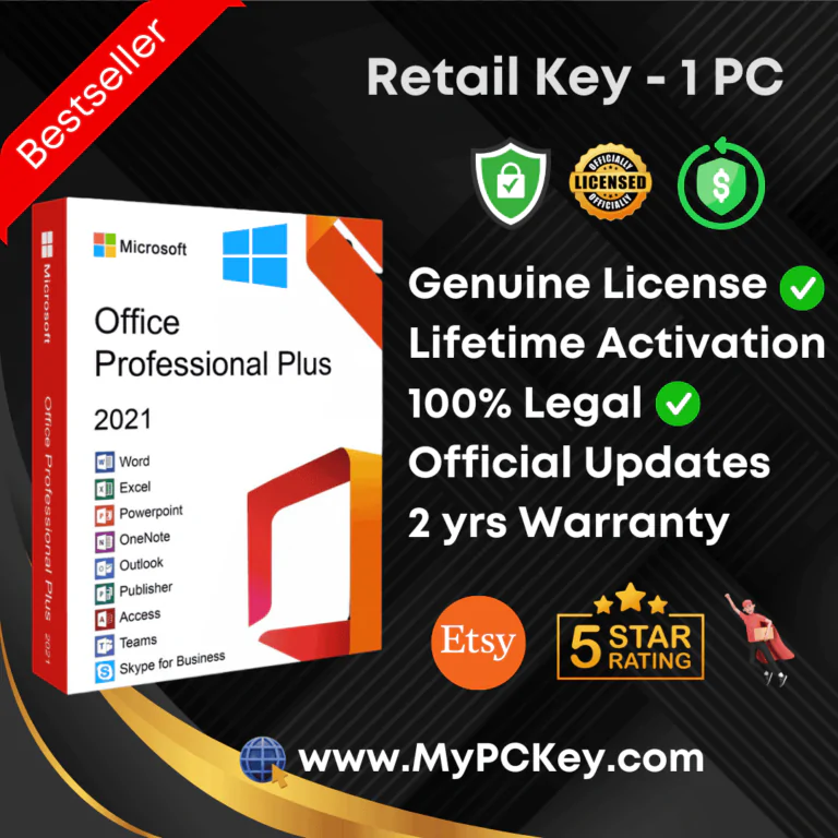 Buy Microsoft Office 2021 Professional Plus Retail Key at cheap price
