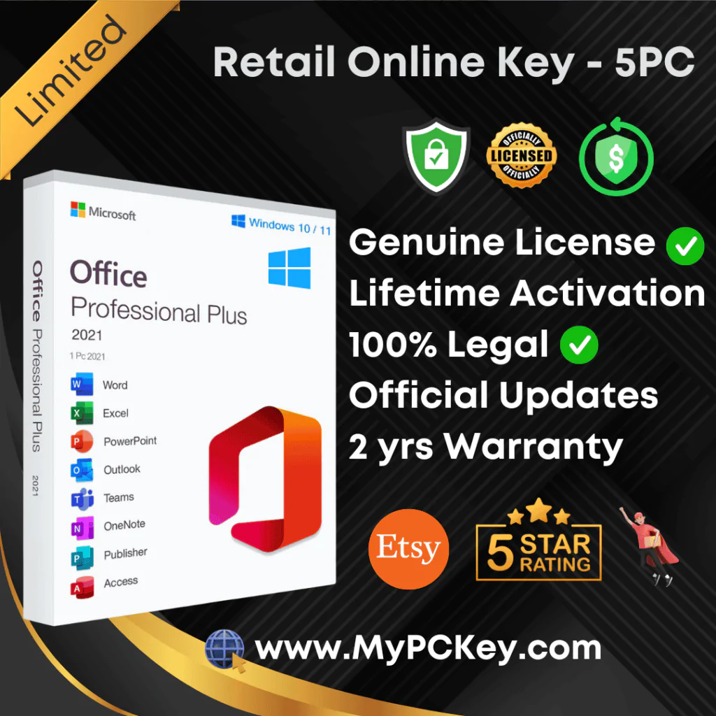 Buy Microsoft Office 2021 Professional Plus Retail Online Key at cheap price
