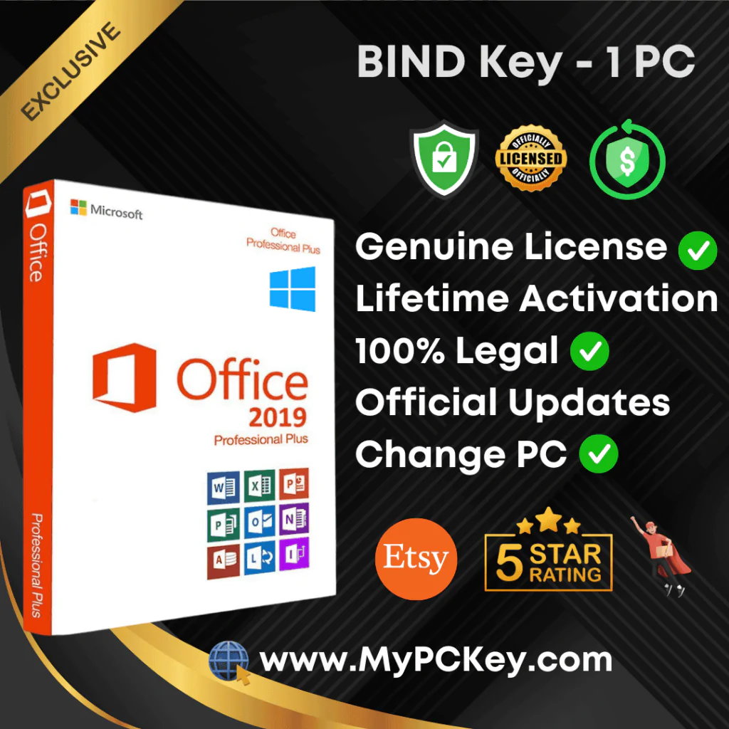 Buy Microsoft Office 2019 Professional Plus genuine BIND Key at cheap price