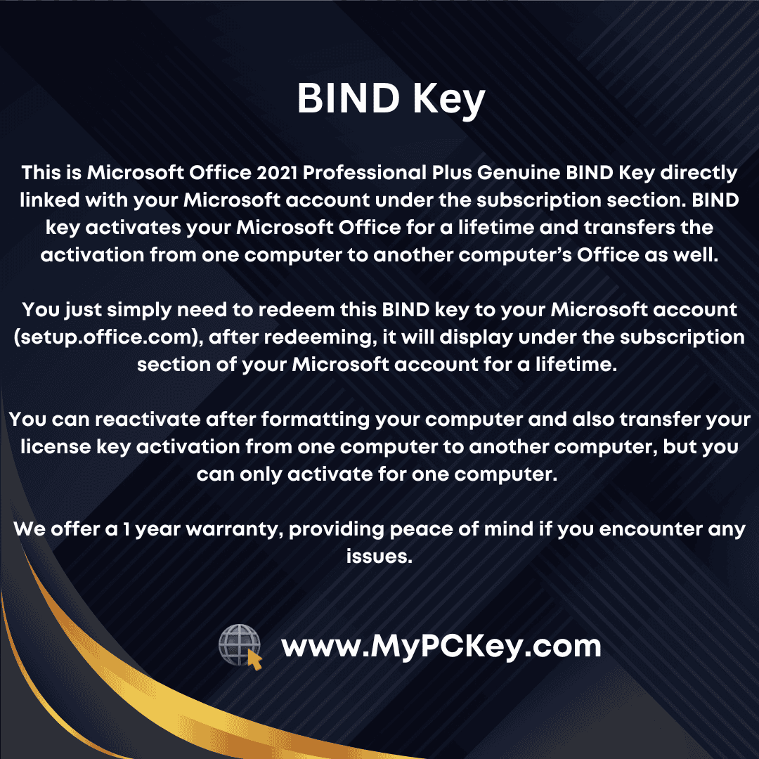 Microsoft Office 2021 Professional Plus BIND Key activation