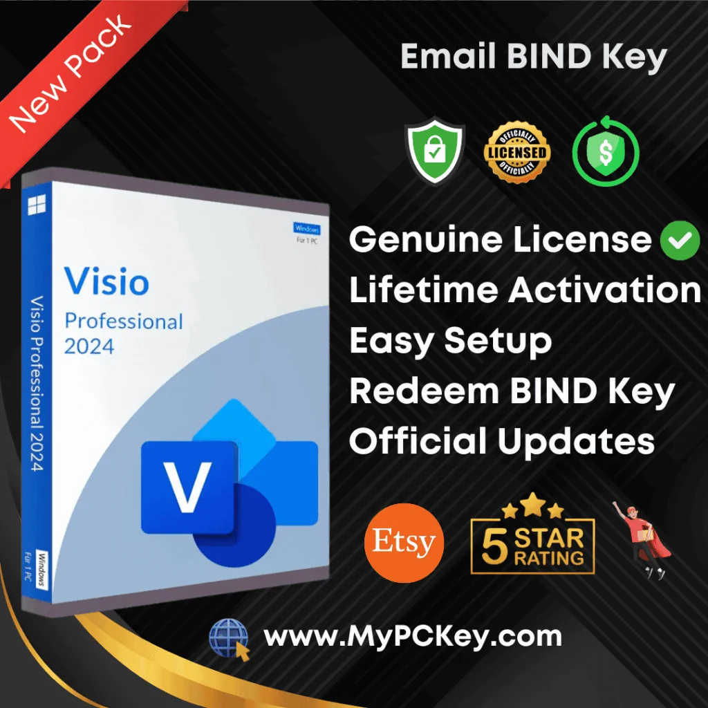 Buy Mosft Visio Professional 2024 Genuine License Key at cheap price