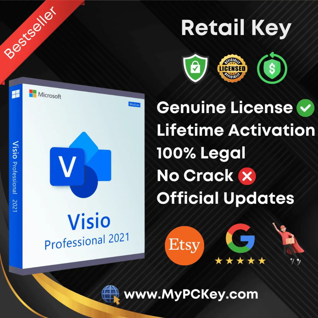 Buy Microsoft Visio Professional 2021 genuine Retail Key at cheap price