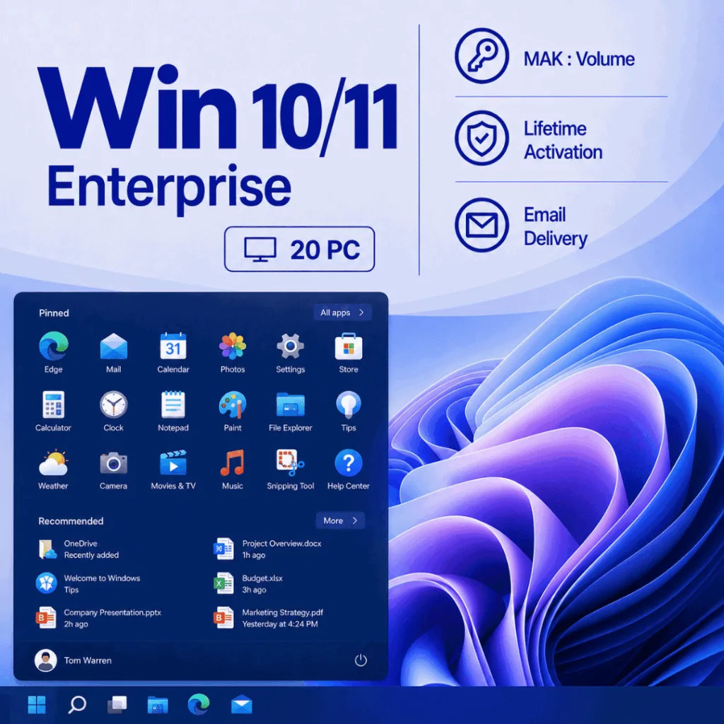 buy Windows 10/11 Enterprise - 20 PC (MAK Volume License)