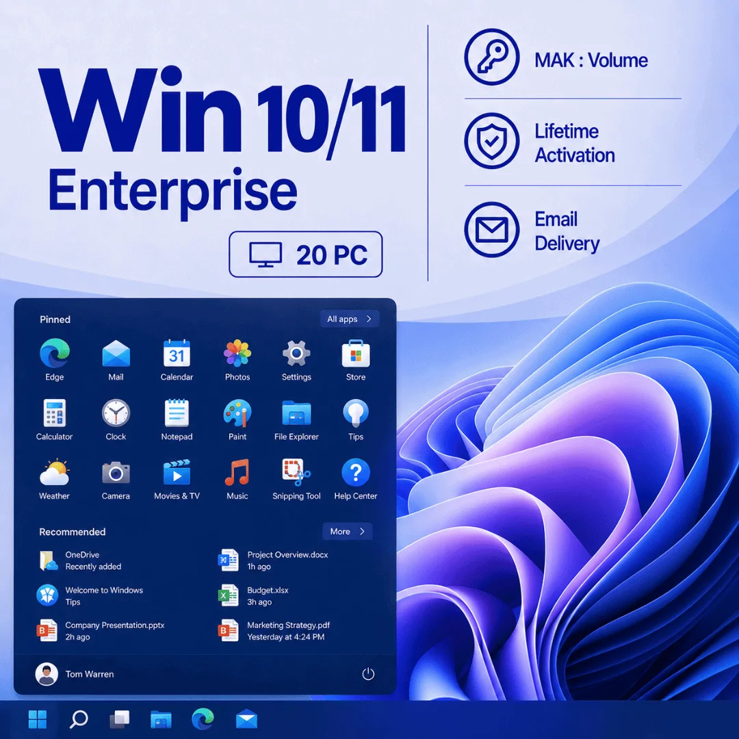 buy Windows 10/11 Enterprise - 20 PC (MAK Volume License)