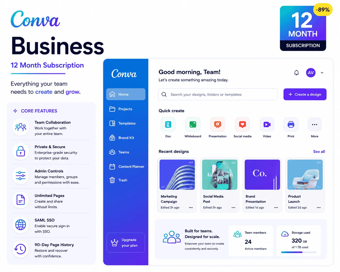 Cnva Business 12 Month Subscription Redeem Coupon Code