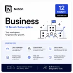 Notion Business 12 Month Subscription Redeem Coupon | Notion Business discount offer