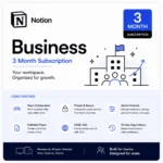 Notion Business 12 Month Subscription Redeem Coupon | Notion Business discount offer
